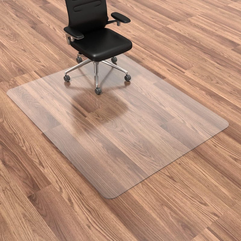 HOMEK Chair Mat for Hardwood Floor, 53”x 45” Office Chair Mat, Floor Mat for Office Chair, Clear Desk Chair Floor Mat for Computer Desk - Image 1